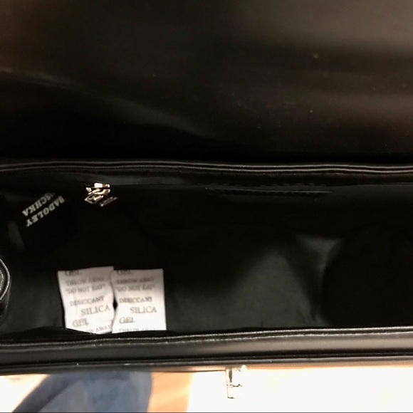 Badgley Mishka black denim, vegan leather adorned with square metal nails bag. - Picture 11 of 15